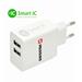 SWISSTEN SÍŤOVÝ ADAPTÉR SMART IC 2x USB 3,1A POWER BÍLÝ