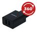 SWISSTEN SÍŤOVÝ ADAPTÉR SMART IC 2x USB 2,1A POWER + DATOVÝ KABEL USB / TYPE C 1,2 M ČERNÝ