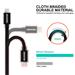 DATOVÝ KABEL SWISSTEN TEXTILE USB / LIGHTNING 2,0 M ČERNÝ