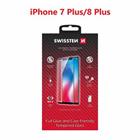 SKLO SWISSTEN FULL GLUE, COLOR FRAME, CASE FRIENDLY PRO APPLE IPHONE 7 PLUS/8 PLUS ČERNÉ