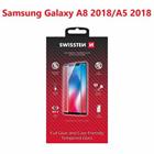 SKLO SWISSTEN FULL GLUE, COLOR FRAME, CASE FRIENDLY PRO SAMSUNG GALAXY A8 2018/A5 2018 ČERNÉ