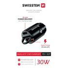 SWISSTEN CL ADAPTÉR POWER DELIVERY USB-C + SUPER CHARGE 3.0 30W NANO ČERNÝ