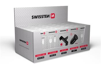 SET SAMOPRODAVAČ (5x kabel MicroUSB, 5x USB-C, 5x lightning, 5x CL 2USB 4,8A, 5x držák S-GRIP AV-1)