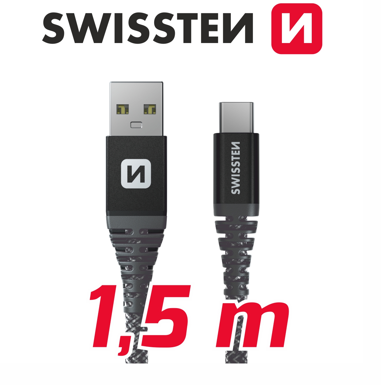 USB/USB-C kevlarové 1,5 m